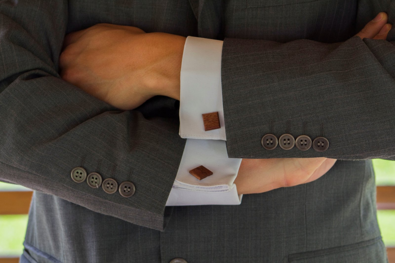 gemelos de madera reciclada